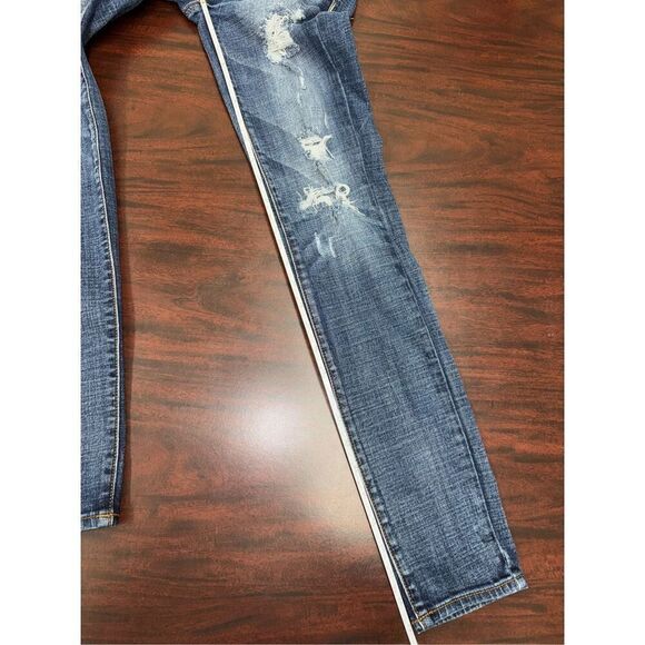 American Eagle Super Stretch Distressed Denim Jeggings Size 00 - Picture 7 of 10